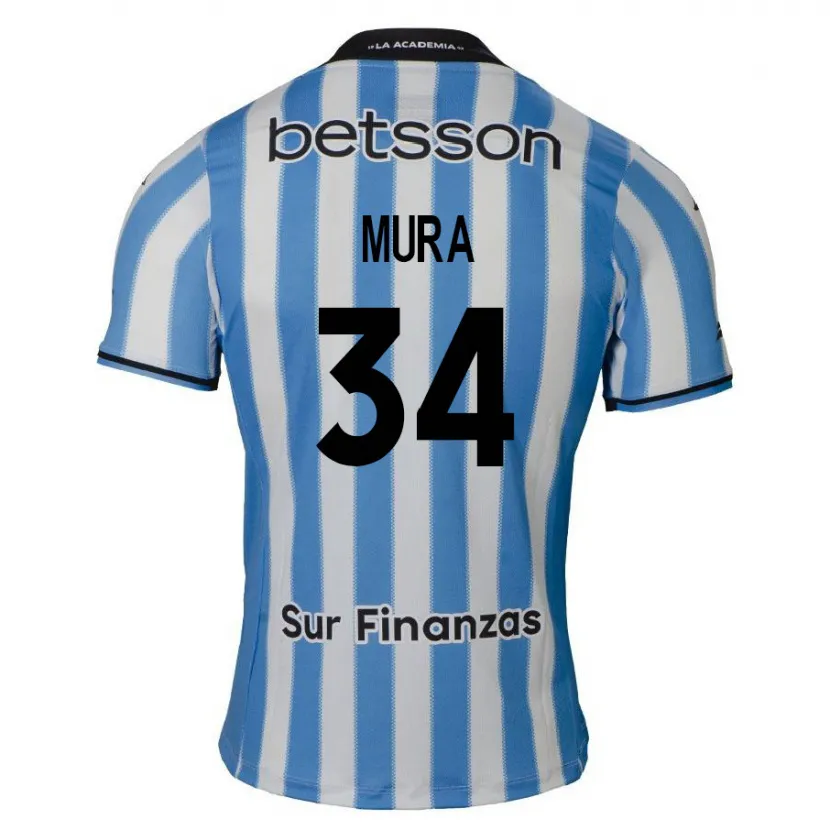 Danxen Kid Facundo Mura #34 Blue White Black Home Jersey 2024/25 T-Shirt