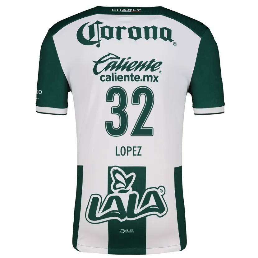 Danxen Kid Raúl López #32 Green White Home Jersey 2024/25 T-Shirt