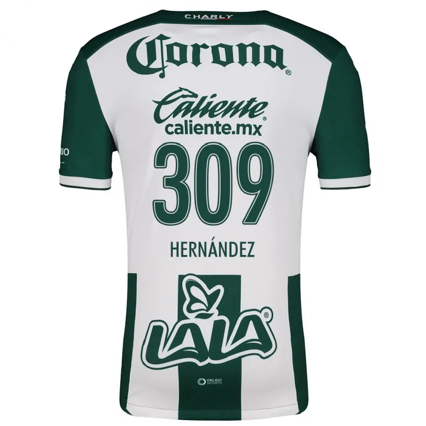 Danxen Kid Julio Hernández #309 Green White Home Jersey 2024/25 T-Shirt