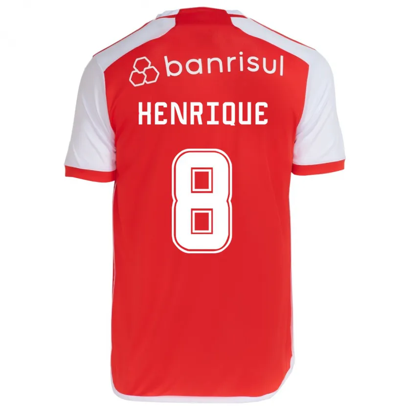 Danxen Kid Bruno Henrique #8 Red White Home Jersey 2024/25 T-Shirt