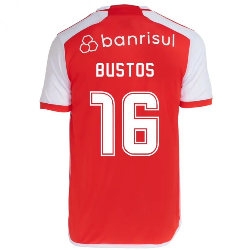 Danxen Kid Fabricio Bustos #16 Red White Home Jersey 2024/25 T-Shirt