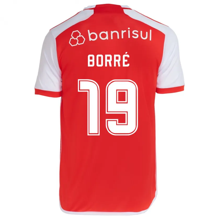 Danxen Kid Rafael Borré #19 Red White Home Jersey 2024/25 T-Shirt