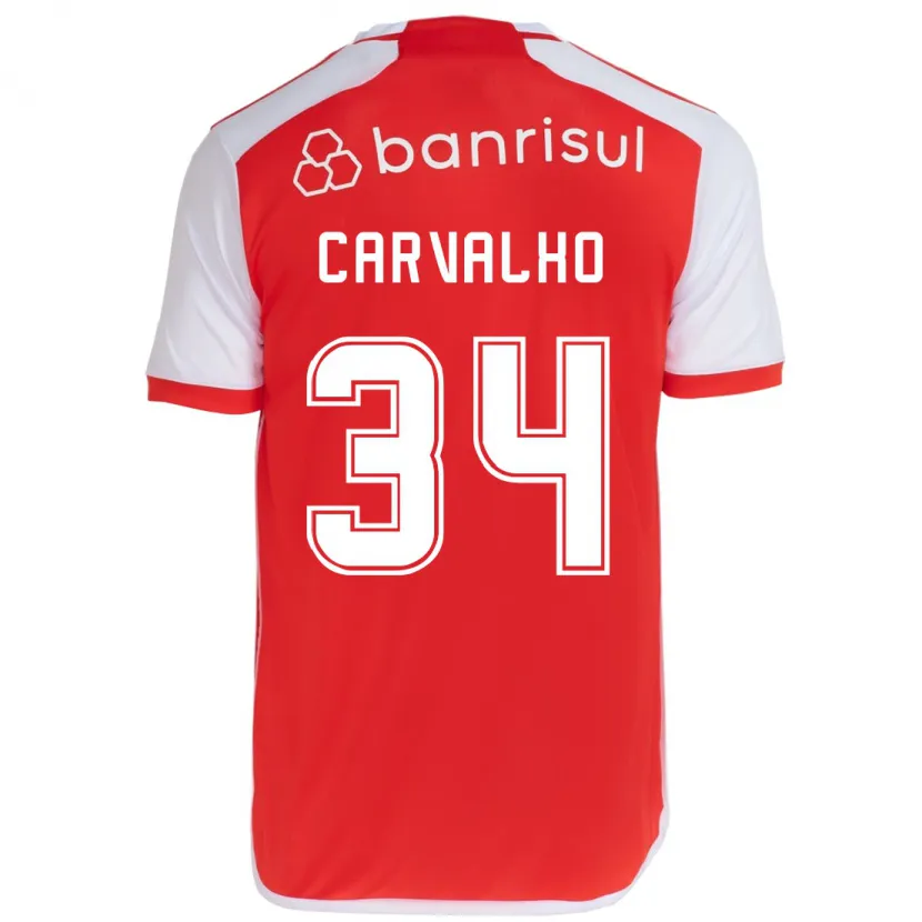 Danxen Kid Gabriel Carvalho #34 Red White Home Jersey 2024/25 T-Shirt