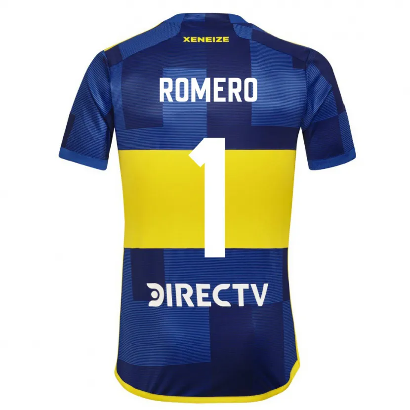 Danxen Kid Sergio Romero #1 Blue Yellow Home Jersey 2024/25 T-Shirt