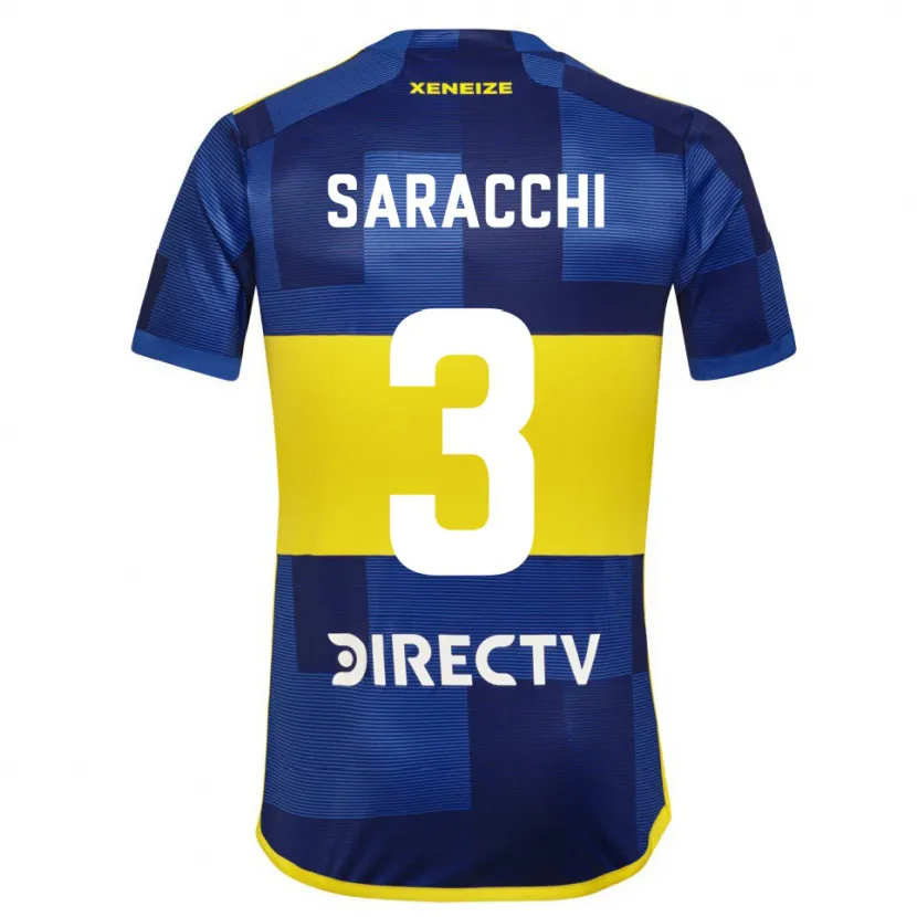 Danxen Kid Marcelo Saracchi #3 Blue Yellow Home Jersey 2024/25 T-Shirt