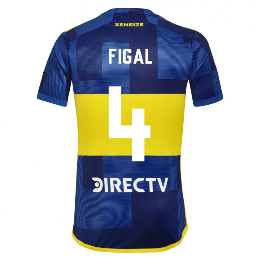 Danxen Kid Nicolás Figal #4 Blue Yellow Home Jersey 2024/25 T-Shirt