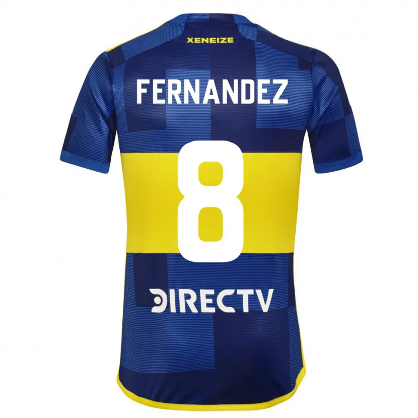 Danxen Kid Pol Fernández #8 Blue Yellow Home Jersey 2024/25 T-Shirt