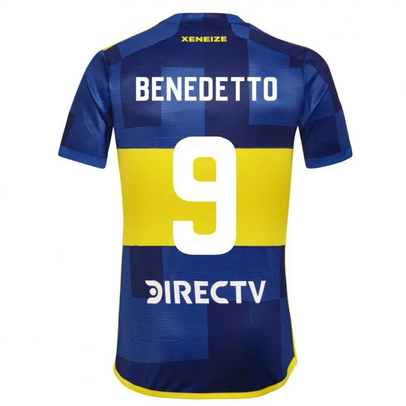 Danxen Kid Darío Benedetto #9 Blue Yellow Home Jersey 2024/25 T-Shirt