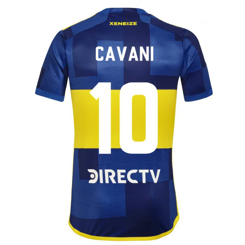 Danxen Kid Edinson Cavani #10 Blue Yellow Home Jersey 2024/25 T-Shirt