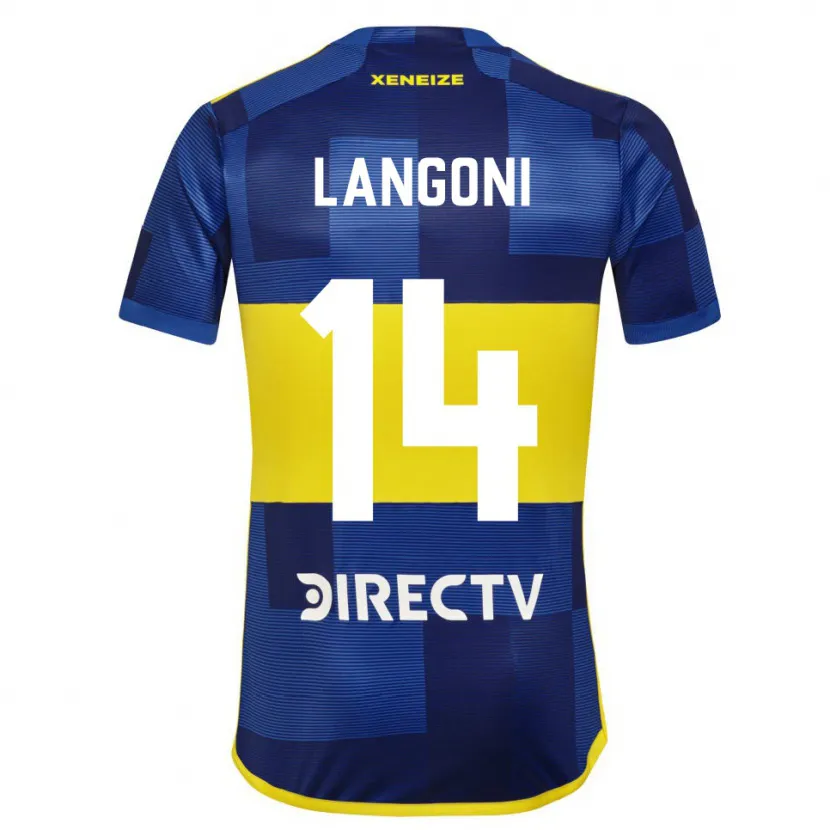 Danxen Kid Luca Langoni #14 Blue Yellow Home Jersey 2024/25 T-Shirt