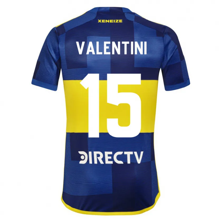 Danxen Kid Nicolás Valentini #15 Blue Yellow Home Jersey 2024/25 T-Shirt