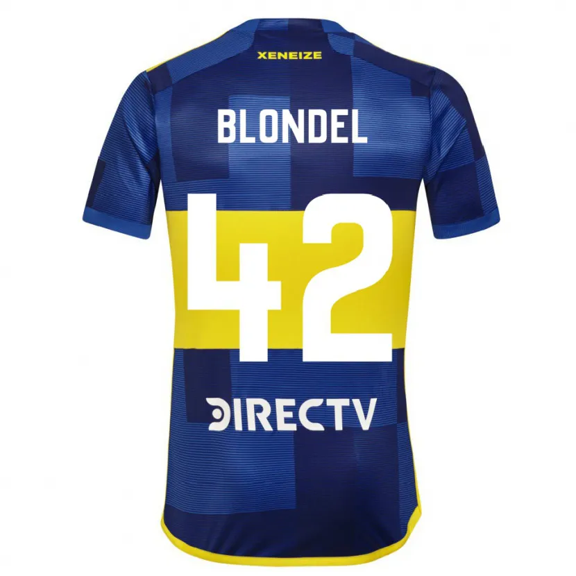 Danxen Kid Lucas Blondel #42 Blue Yellow Home Jersey 2024/25 T-Shirt