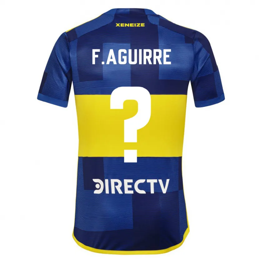 Danxen Kid Federico Aguirre #0 Blue Yellow Home Jersey 2024/25 T-Shirt