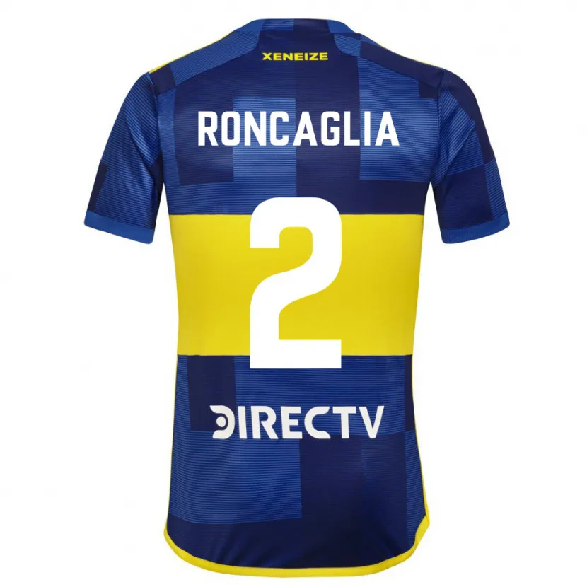 Danxen Kid Facundo Roncaglia #2 Blue Yellow Home Jersey 2024/25 T-Shirt