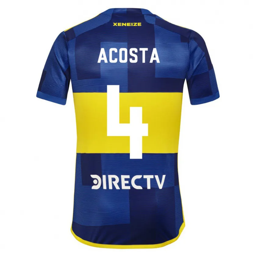 Danxen Kid Natan Acosta #4 Blue Yellow Home Jersey 2024/25 T-Shirt