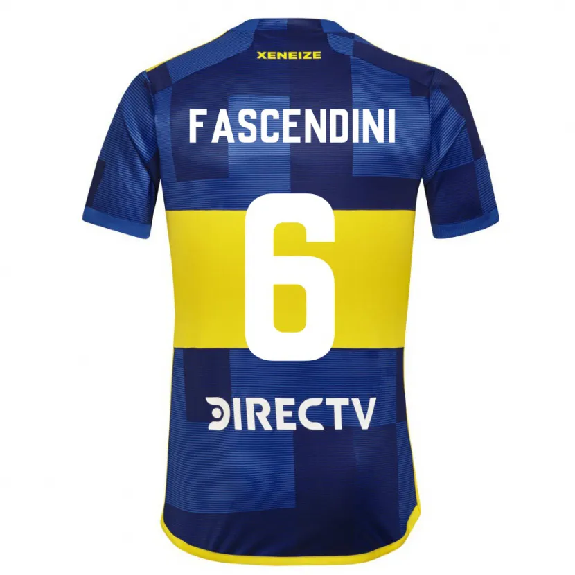 Danxen Kid Valentín Fascendini #6 Blue Yellow Home Jersey 2024/25 T-Shirt