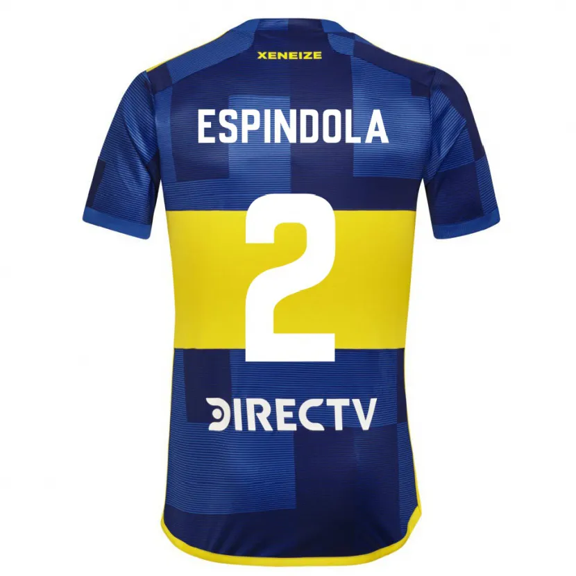 Danxen Kid Noelia Espindola #2 Blue Yellow Home Jersey 2024/25 T-Shirt