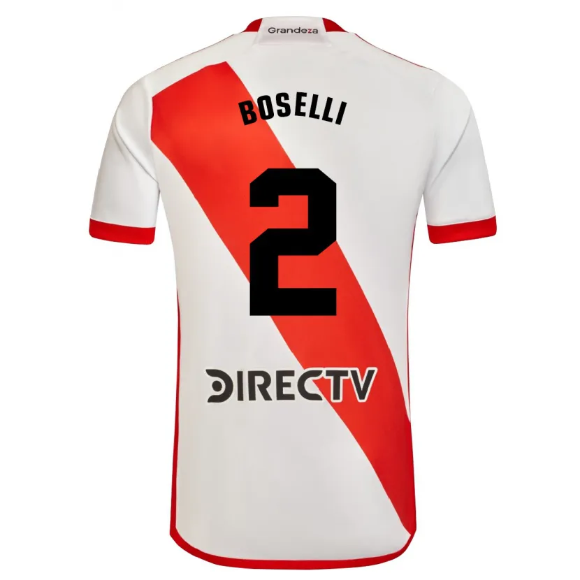 Danxen Kid Sebastián Boselli #2 White Red Home Jersey 2024/25 T-Shirt