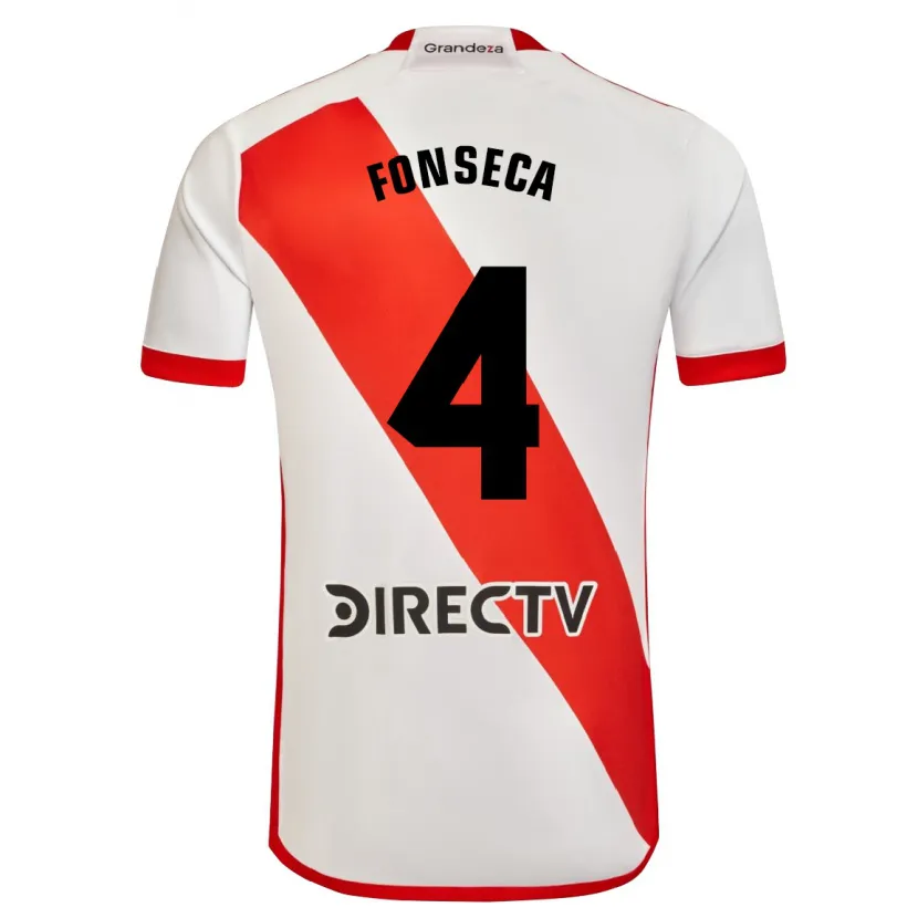 Danxen Kid Nicolás Fonseca #4 White Red Home Jersey 2024/25 T-Shirt