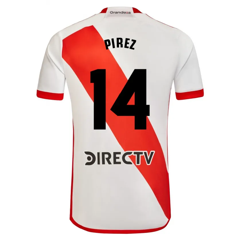 Danxen Kid Leandro González Pírez #14 White Red Home Jersey 2024/25 T-Shirt