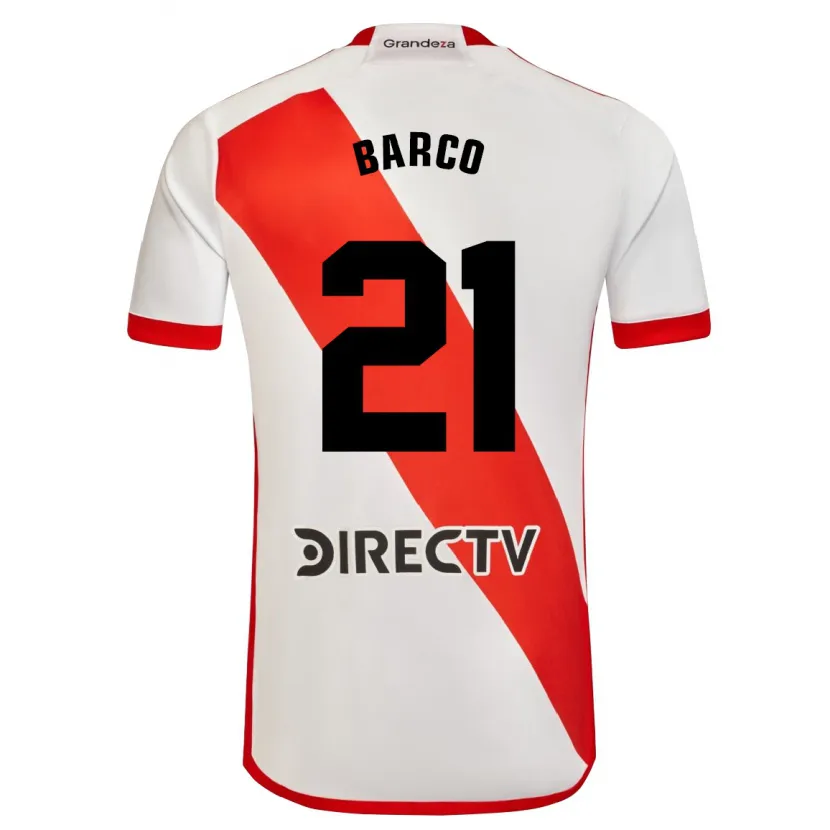 Danxen Kid Esequiel Barco #21 White Red Home Jersey 2024/25 T-Shirt