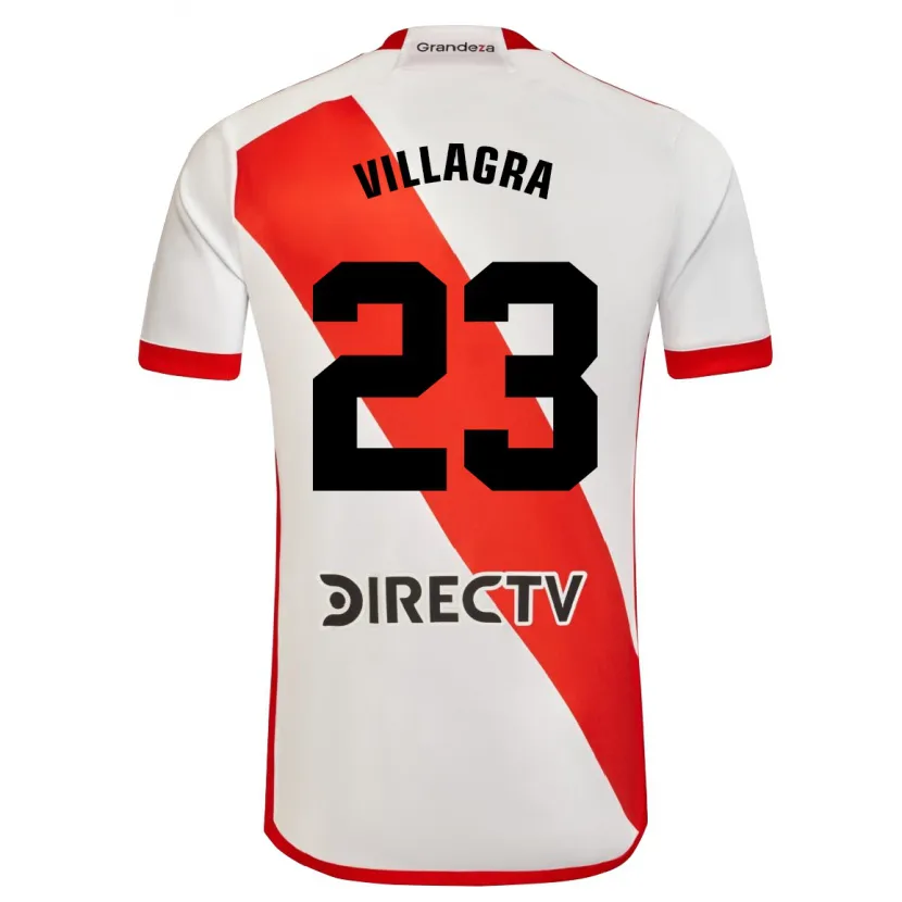 Danxen Kid Rodrigo Villagra #23 White Red Home Jersey 2024/25 T-Shirt