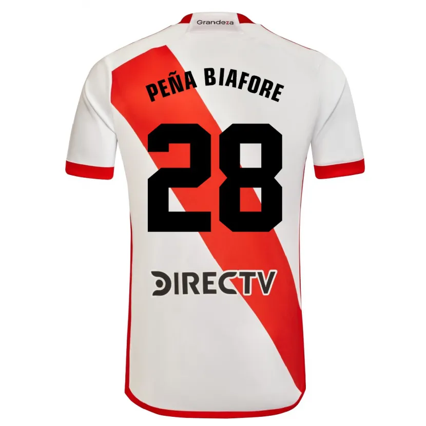 Danxen Kid Felipe Peña Biafore #28 White Red Home Jersey 2024/25 T-Shirt