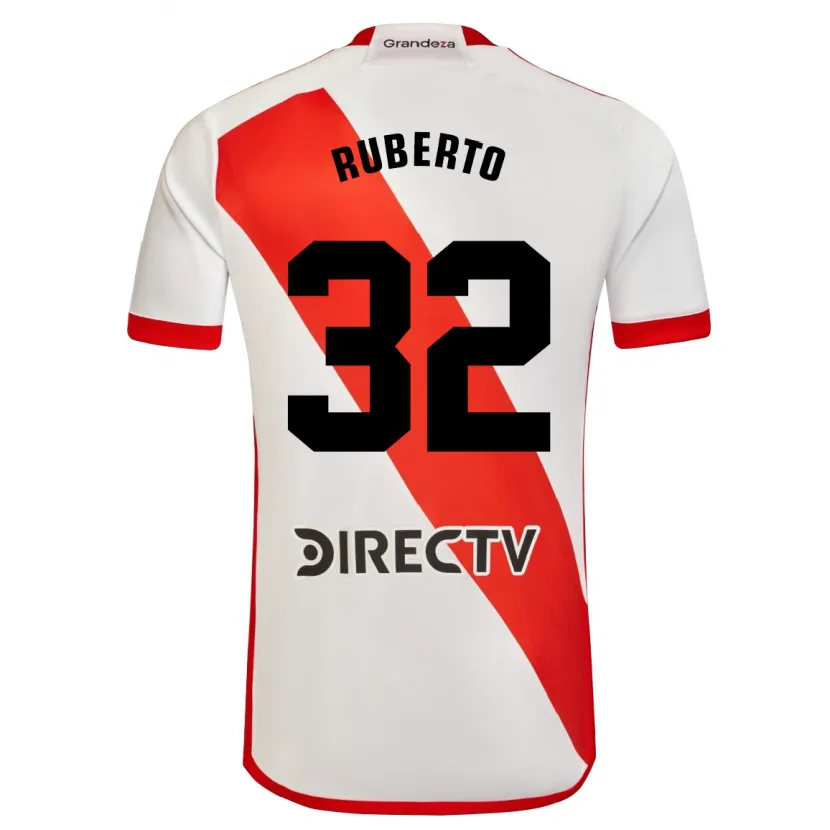 Danxen Kid Agustín Ruberto #32 White Red Home Jersey 2024/25 T-Shirt