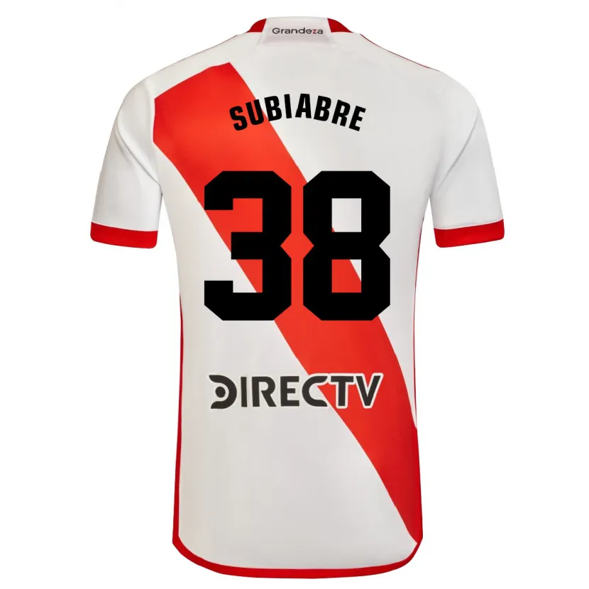 Danxen Kid Ian Subiabre #38 White Red Home Jersey 2024/25 T-Shirt