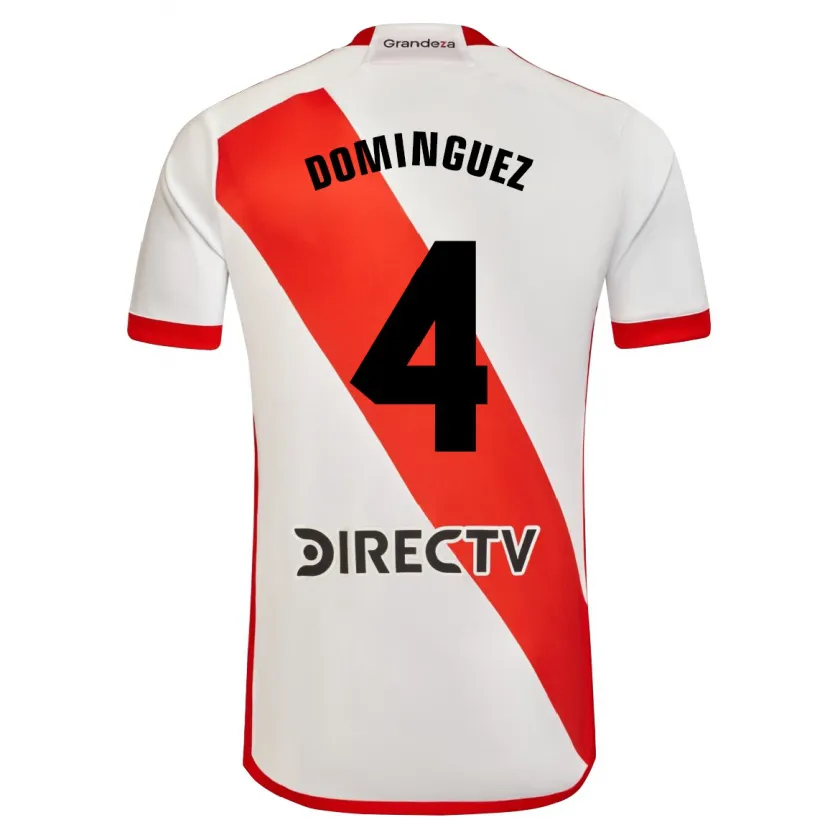 Danxen Kid Evelyn Sofía Domínguez #4 White Red Home Jersey 2024/25 T-Shirt