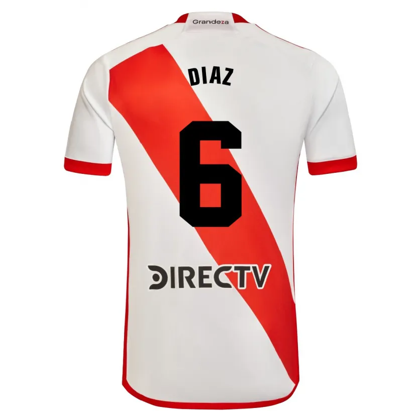 Danxen Kid Milagros Díaz #6 White Red Home Jersey 2024/25 T-Shirt