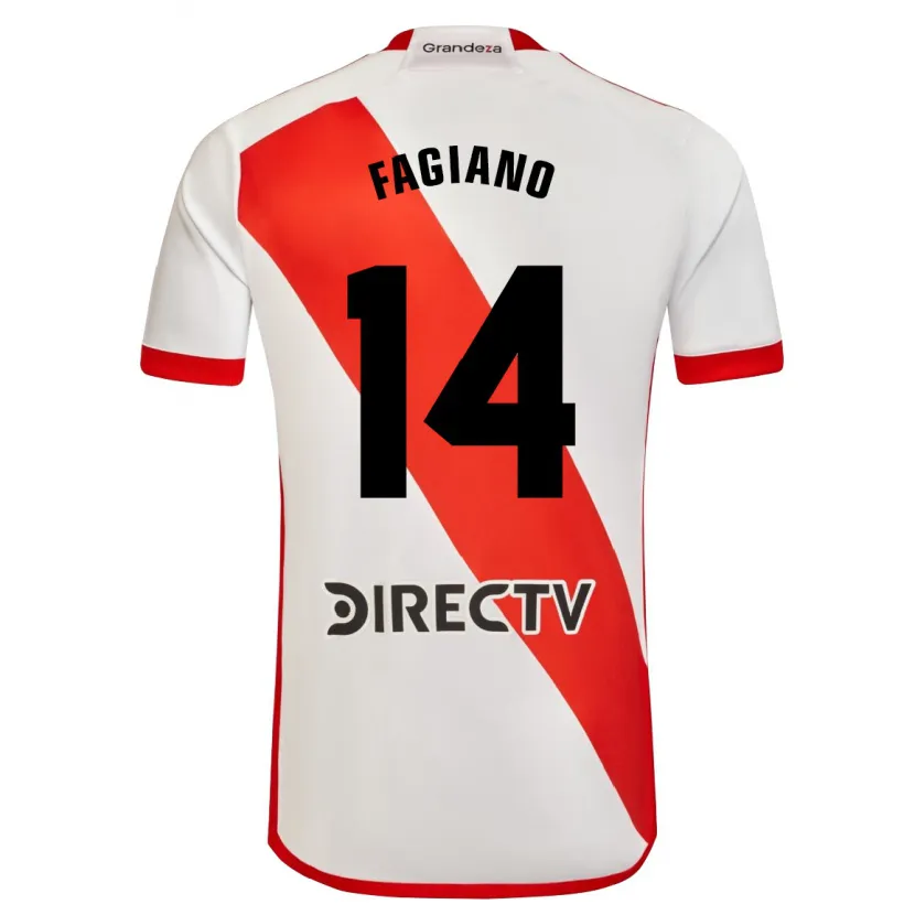 Danxen Kid Paloma Fagiano #14 White Red Home Jersey 2024/25 T-Shirt