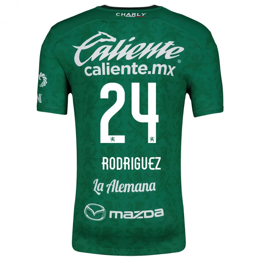 Danxen Kid Osvaldo Rodríguez #24 Green White Home Jersey 2024/25 T-Shirt