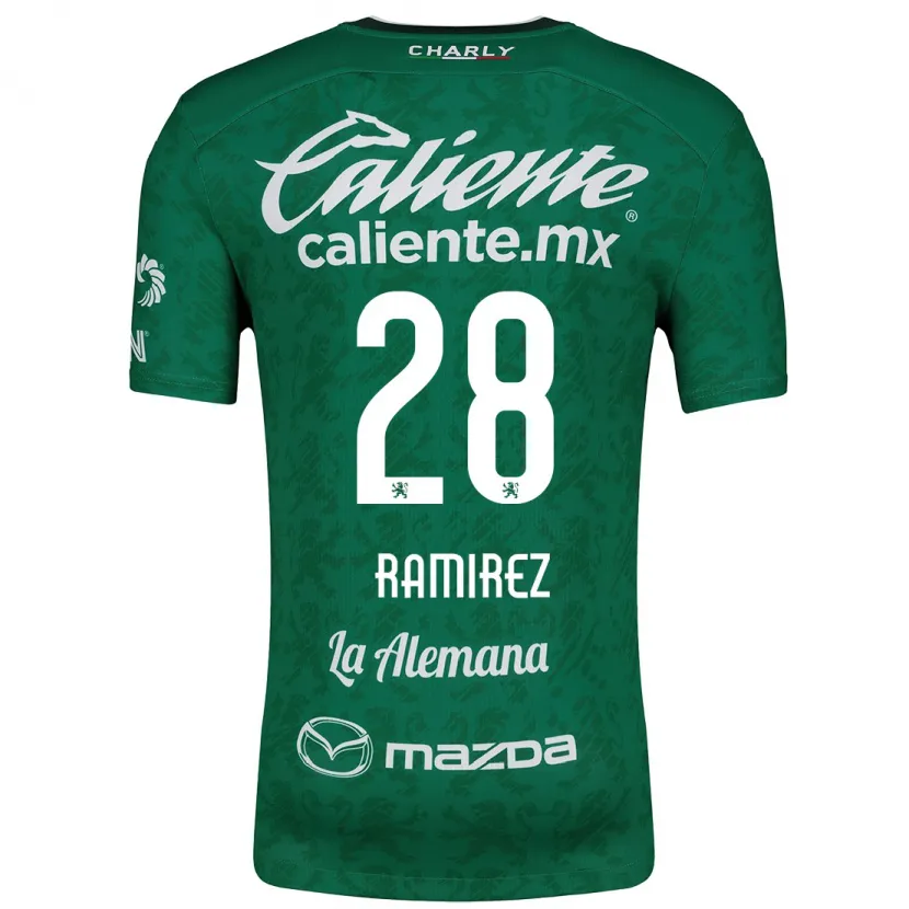 Danxen Kid David Ramírez #28 Green White Home Jersey 2024/25 T-Shirt