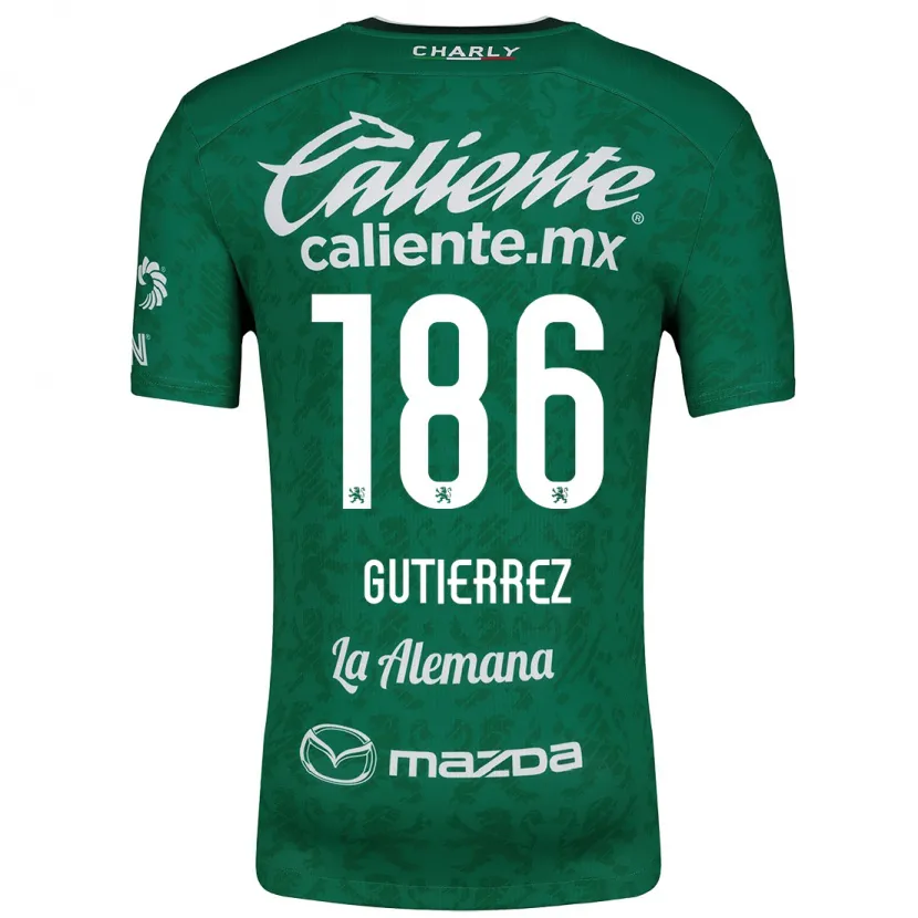 Danxen Kid Alan Gutiérrez #186 Green White Home Jersey 2024/25 T-Shirt