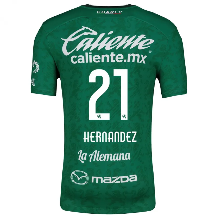 Danxen Kid Alexa Hernández #21 Green White Home Jersey 2024/25 T-Shirt