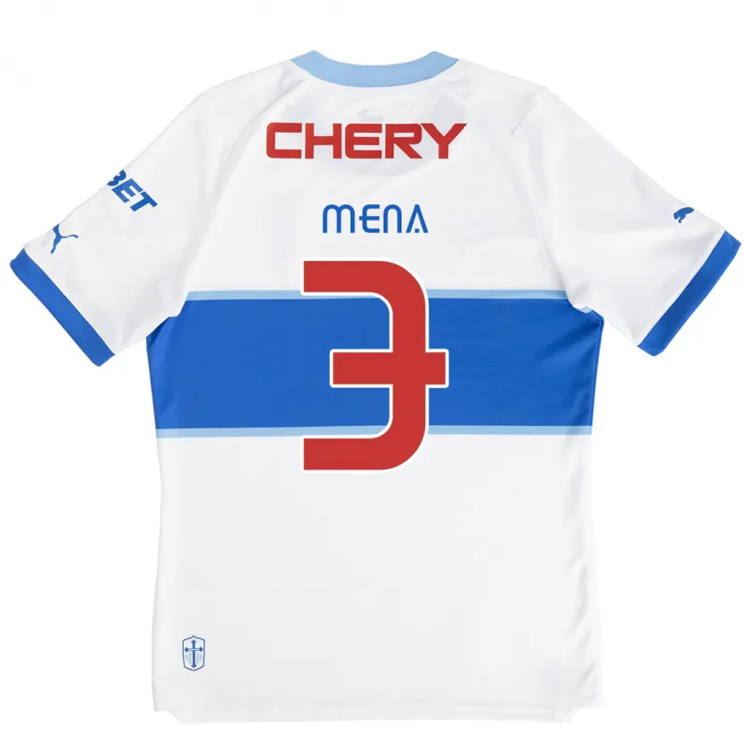 Danxen Kid Eugenio Mena #3 White Blue Home Jersey 2024/25 T-Shirt