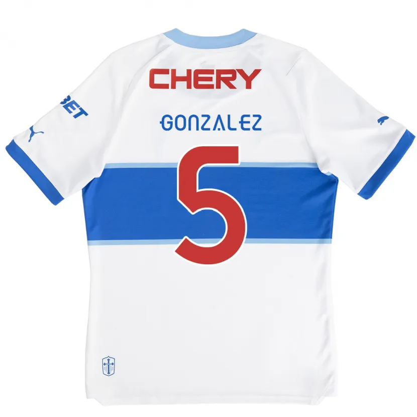 Danxen Kid Daniel González #5 White Blue Home Jersey 2024/25 T-Shirt