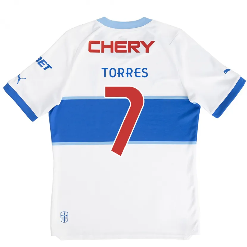 Danxen Kid Joaquín Torres #7 White Blue Home Jersey 2024/25 T-Shirt