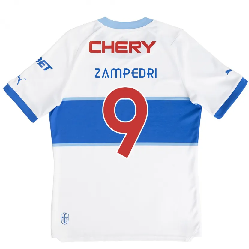 Danxen Kid Fernando Zampedri #9 White Blue Home Jersey 2024/25 T-Shirt