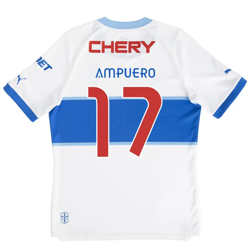 Danxen Kid Branco Ampuero #17 White Blue Home Jersey 2024/25 T-Shirt