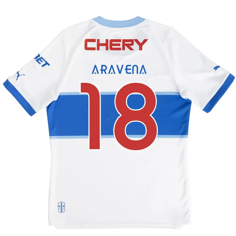 Danxen Kid Alexander Aravena #18 White Blue Home Jersey 2024/25 T-Shirt