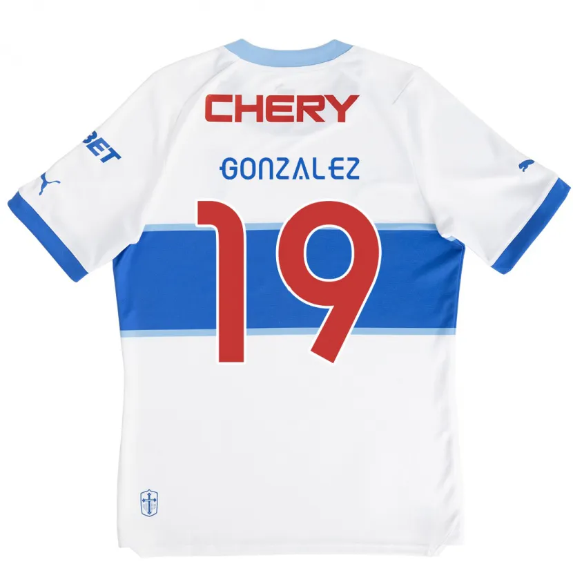 Danxen Kid Bryan González #19 White Blue Home Jersey 2024/25 T-Shirt