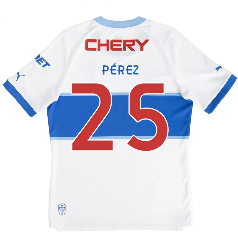 Danxen Kid Sebastián Pérez #25 White Blue Home Jersey 2024/25 T-Shirt