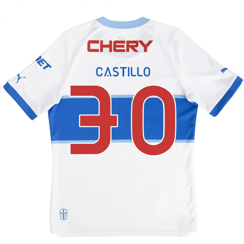 Danxen Kid Nicolás Castillo #30 White Blue Home Jersey 2024/25 T-Shirt