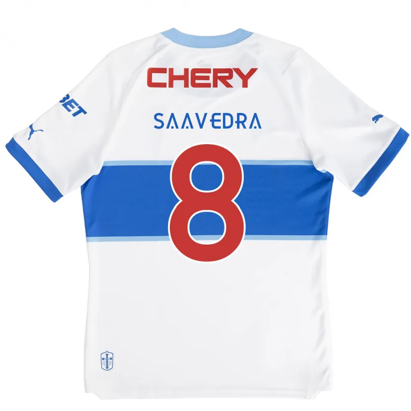 Danxen Kid Ignacio Saavedra #8 White Blue Home Jersey 2024/25 T-Shirt