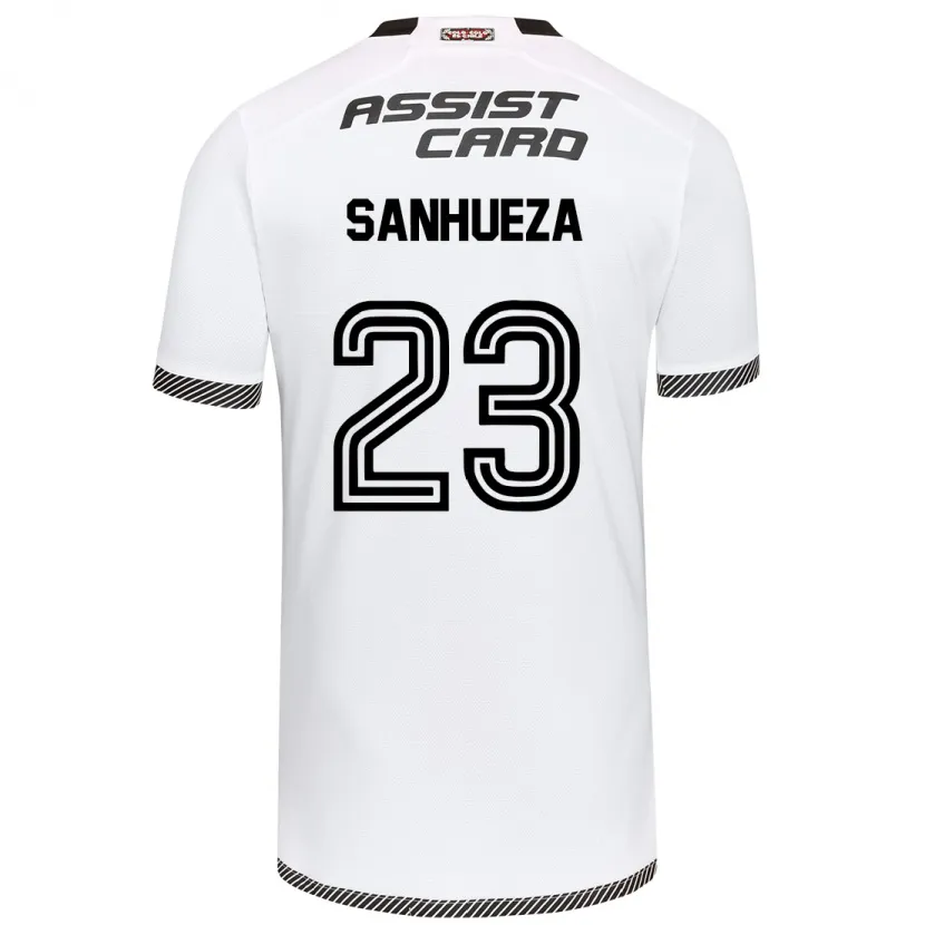 Danxen Kid Nicol Sanhueza #23 White Black Home Jersey 2024/25 T-Shirt