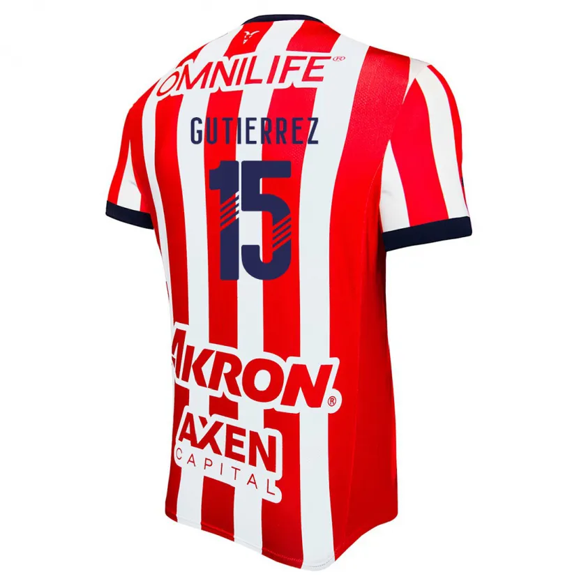 Danxen Kid Érick Gutiérrez #15 Red White Blue Home Jersey 2024/25 T-Shirt