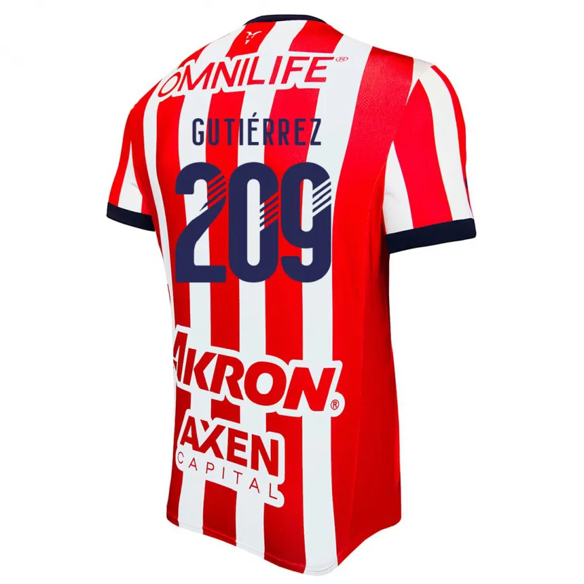 Danxen Kid Edgar Gutiérrez #209 Red White Blue Home Jersey 2024/25 T-Shirt