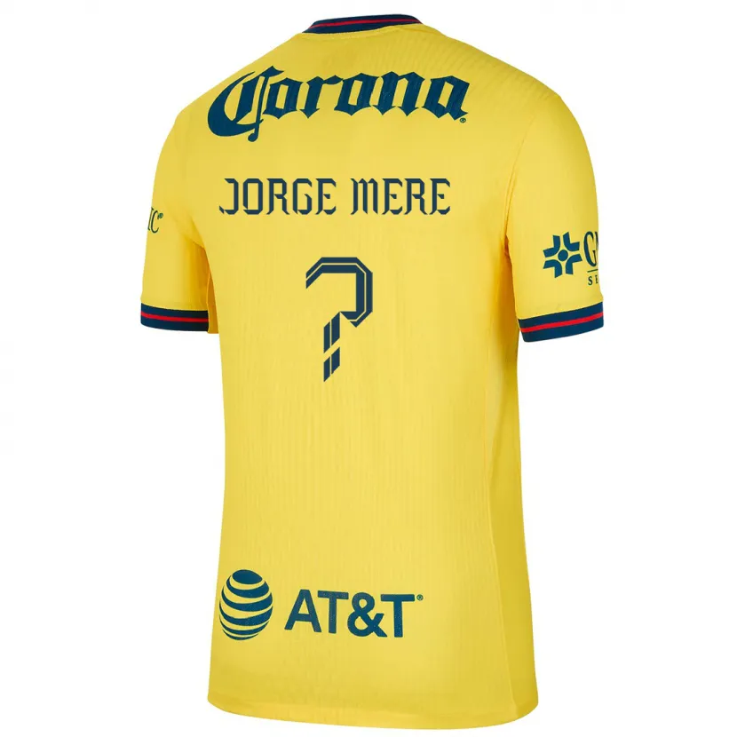 Danxen Kid Jorge Meré #0 Yellow Blue Home Jersey 2024/25 T-Shirt